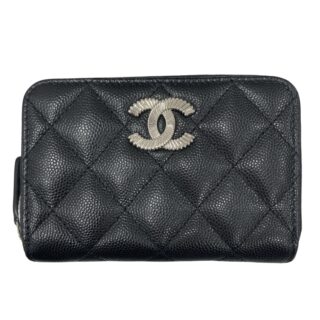 CHANEL<br>荔枝紋牛皮 零錢包